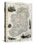 Ireland Old Map. Created By John Tallis, Published On Illustrated Atlas, London 1851-marzolino-Stretched Canvas