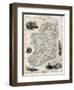 Ireland Old Map. Created By John Tallis, Published On Illustrated Atlas, London 1851-marzolino-Framed Art Print