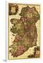 Ireland - Panoramic Map-Lantern Press-Framed Art Print