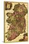 Ireland - Panoramic Map-Lantern Press-Stretched Canvas
