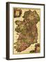 Ireland - Panoramic Map-Lantern Press-Framed Art Print