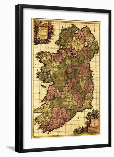 Ireland - Panoramic Map-Lantern Press-Framed Art Print