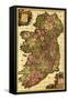 Ireland - Panoramic Map-Lantern Press-Framed Stretched Canvas