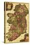 Ireland - Panoramic Map-Lantern Press-Stretched Canvas