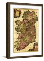 Ireland - Panoramic Map-Lantern Press-Framed Art Print