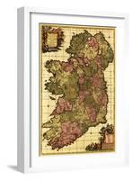 Ireland - Panoramic Map-Lantern Press-Framed Art Print