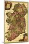 Ireland - Panoramic Map-Lantern Press-Mounted Art Print