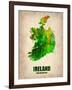 Ireland Watercolor Map-NaxArt-Framed Art Print