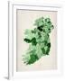 Ireland Watercolor Map-Michael Tompsett-Framed Art Print