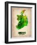 Ireland Watercolor Map-NaxArt-Framed Art Print