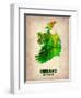 Ireland Watercolor Map-NaxArt-Framed Art Print