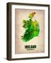 Ireland Watercolor Map-NaxArt-Framed Art Print