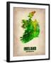 Ireland Watercolor Map-NaxArt-Framed Art Print