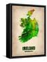 Ireland Watercolor Map-NaxArt-Framed Stretched Canvas