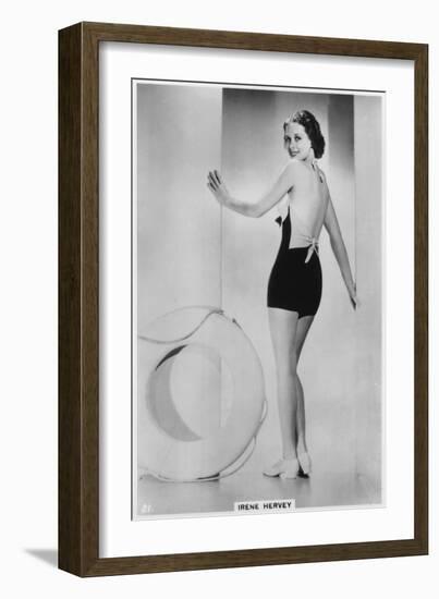 Irene Hervey, American Film Actress, C1938-null-Framed Giclee Print