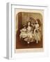 Irene Macdonald, Flo Rankin and Mary Macdonald at Elm Lodge, Hampstead, July 1863-Lewis Carroll-Framed Giclee Print