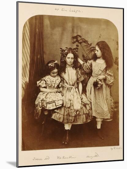 Irene Macdonald, Flo Rankin and Mary Macdonald at Elm Lodge, Hampstead, July 1863-Lewis Carroll-Mounted Giclee Print