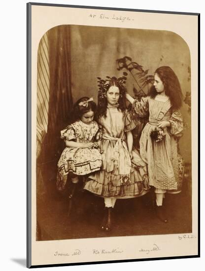 Irene Macdonald, Flo Rankin and Mary Macdonald at Elm Lodge, Hampstead, July 1863-Lewis Carroll-Mounted Giclee Print