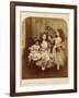 Irene Macdonald, Flo Rankin and Mary Macdonald at Elm Lodge, Hampstead, July 1863-Lewis Carroll-Framed Giclee Print