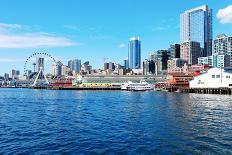 Mukilteo to Bainbridge Washington State Ferry during Sunset.-Iriana Shiyan-Photographic Print