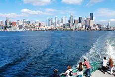 Mukilteo to Bainbridge Washington State Ferry during Sunset.-Iriana Shiyan-Photographic Print