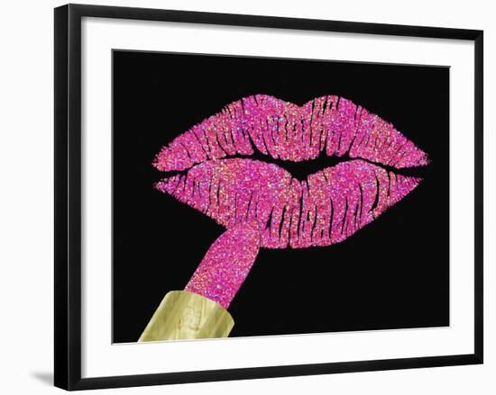 Iridescent Glitter Kiss Hot Pink-Tina Lavoie-Framed Giclee Print