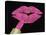 Iridescent Glitter Kiss Hot Pink-Tina Lavoie-Stretched Canvas