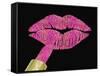 Iridescent Glitter Kiss Hot Pink-Tina Lavoie-Framed Stretched Canvas