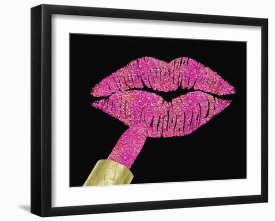 Iridescent Glitter Kiss Hot Pink-Tina Lavoie-Framed Giclee Print