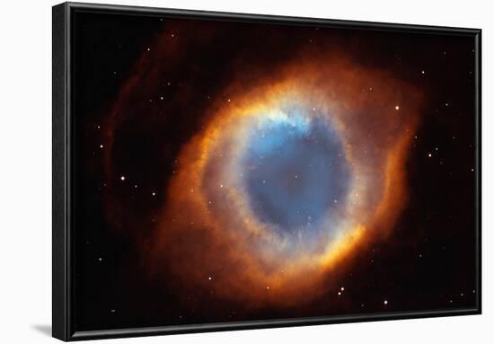 Iridescent Glory of Nearby Helix Nebula Space Photo Art Poster Print-null-Framed Poster