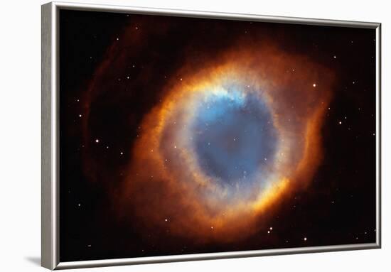 Iridescent Glory of Nearby Helix Nebula Space Photo Art Poster Print-null-Framed Poster