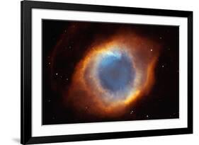 Iridescent Glory of Nearby Helix Nebula Space-null-Framed Photo