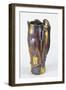 Iridescent Vase Decorated with Reeds, Ceramic, Zsolnay Manufacture, Hungary-null-Framed Giclee Print