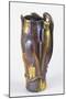 Iridescent Vase Decorated with Reeds, Ceramic, Zsolnay Manufacture, Hungary-null-Mounted Giclee Print