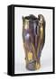 Iridescent Vase Decorated with Reeds, Ceramic, Zsolnay Manufacture, Hungary-null-Framed Stretched Canvas