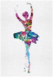 Ballerina on Stage Watercolor 3-Irina March-Art Print