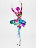 Ballerina on Stage Watercolor 3-Irina March-Art Print