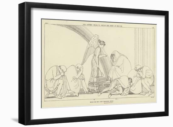 Iris Advises Priam to Obtain the Body of Hector-John Flaxman-Framed Giclee Print