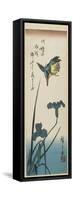 Iris and Kingfisher, 1843-1847-Utagawa Hiroshige-Framed Stretched Canvas