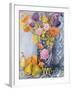 Iris and Pinks in a Japanese Vase with Pears-Joan Thewsey-Framed Giclee Print