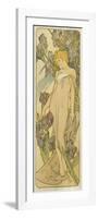 Iris, (Aus Der Serie Von Dekorationstafeln "Blumen), 1898-Alphonse Mucha-Framed Giclee Print