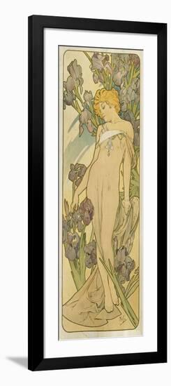 Iris, (Aus Der Serie Von Dekorationstafeln "Blumen), 1898-Alphonse Mucha-Framed Giclee Print