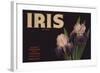 Iris Brand - Duarte, California - Citrus Crate Label-Lantern Press-Framed Art Print