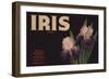 Iris Brand - Duarte, California - Citrus Crate Label-Lantern Press-Framed Art Print