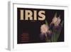 Iris Brand - Duarte, California - Citrus Crate Label-Lantern Press-Framed Art Print