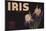 Iris Brand - Duarte, California - Citrus Crate Label-Lantern Press-Mounted Art Print