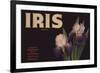 Iris Brand - Duarte, California - Citrus Crate Label-Lantern Press-Framed Art Print