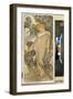 Iris (Faisant Partie De La Serie Des Fleurs). Oeuvre De Alfons Maria Mucha (Alphonse Marie Mucha, 1-Alphonse Marie Mucha-Framed Giclee Print
