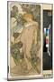 Iris (Faisant Partie De La Serie Des Fleurs). Oeuvre De Alfons Maria Mucha (Alphonse Marie Mucha, 1-Alphonse Marie Mucha-Mounted Giclee Print