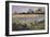 Iris Field and Two Cottages-Timothy Easton-Framed Giclee Print